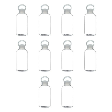 

10 Beau Water Bottles with Handle Set 20 oz. - Flexi-Grip Plastic Drinkware - Clear