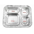 thumbnail image 4 of Handi-Foil 4-Compartment Oblong Aluminum Take-Out Meal Pan w/Board Lid Ref#4145 (pack of 50), 4 of 6