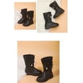 thumbnail image 7 of NAISIBABY Girls Boots, Lace Bow Mid-tube Solid Color Kids Fall Winter Boots Black 10, 7 of 7