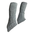 thumbnail image 1 of Calentadores de pierna de patinaje figurado altos calcetines calientes calientes calcetines de calcetines de patinaje de cable para entrenamiento de Gris, 1 of 8