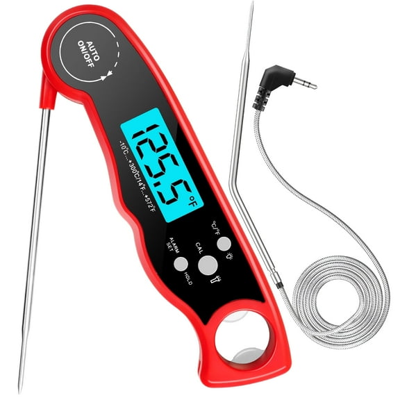 DAYBETTER Digital Meat Thermometer,Instant Read Thermometer with Dual Probe,Food Thermometer for Oven, Candy, BBQ, Grill, Smoker & Oil Fry, Gifts for Men, Kitchen Essentials