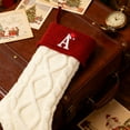 thumbnail image 5 of Christmas Stockings with Initials 18 Inches Large Embroidered , Cable Knit Xmas Stocking for Family Fireplace Christmas Tree Holiday Party Decorations, 5 of 5