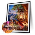thumbnail image 1 of Cuadros Decorativos Kits de pintura de diamante 5D DIY Juego de imágenes de pared de mosaico de lámpara de aceite de taladro redondo completo Wdftyju embutido en tela, 1 of 8