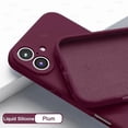 thumbnail image 1 of Original Liquid Silicone Phone Case For iPhone 16 15 13 14 11 12 Pro Max Plus High Quality Solid Color Anti-Fall Pink Soft Cover, 1 of 5