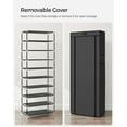 thumbnail image 4 of Songmics Home - 9 Tier Shoe Organizer with Nonwoven Fabric Cover, Suitable for Sneakers and Boots, 4 of 8