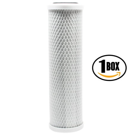 

Box of Replacement for H2O Distributors H2O-RUS-100 Activated Carbon Block Filter - Universal 10 inch Filter for H2O Distributors H2O Single Housing Under Sink Filter - Denali Pure Brand