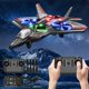 thumbnail image 5 of Avión de control remoto de espuma, dron largo irrompible con luz, modelo de avión de combate de control remoto para niños, juguete con gancho a presión, 5 of 6