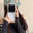 thumbnail image 3 of Phone Case for Samsung Galaxy Z Flip 6,Cute Bow Pattern Shockproof Protective Folding Phone Shell,Cover for Boys Girly (No Chain), 3 of 7
