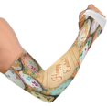 thumbnail image 1 of Manches de Bras Ufs de Pâques Protection Solaire UV Manches Rafraîchissantes Manches de Soleil Unisexes en Soie Glacée avec Trou pour le Pouce pour Course Cyclisme Conduite Sports Extérieurs, 1 of 7