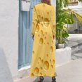 thumbnail image 3 of Vestido largo de queso suizo, vestidos africanos para mujer, vestido estilo coreano, 3 of 5