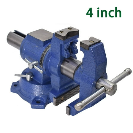 4 inch Multipurpose Vise Bench, Heavy Duty Multi-Jaw Vise 360 Degree Rotation Clamp on Vise with Swivel Base & Head for Clamping Fixing Equipment Home Industrial Use