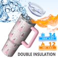 thumbnail image 5 of OBREWU Doodle Poodle Image Tumbler with Handle and Lid,Doodle Poodle Image 40oz Double Wall Vacuum Insulated Tumbler,Cups Gift for Women and Men, 5 of 7