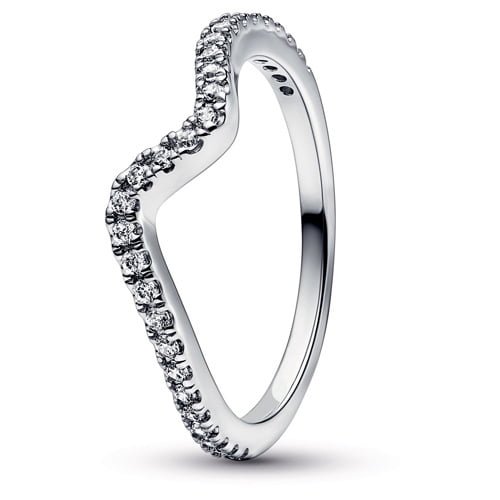 Pandora Sparkling Wave Ring