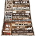 thumbnail image 3 of Step Dad Gifts, Bonus Dad Blanket 50''''x60'''', Step Dad Gifts from Daughter, Birthday Bonus Dad Gifts Fathers Day Soft Cozy Flannel Throw Blanket Stepped Up Dad Blanket, 3 of 6