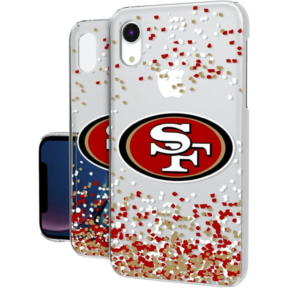 San Francisco 49ers iPhone Clear Case with Confetti Design