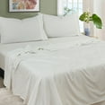 thumbnail image 1 of 400 Thread Count Organic Cotton Sateen Sheet Set – King, White, 1 of 5