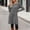 Grey, variant on DuoJiaJ Womens Knit Dress, Crew Neck with Pockets Long Sleeve Dresses Green S-2XL