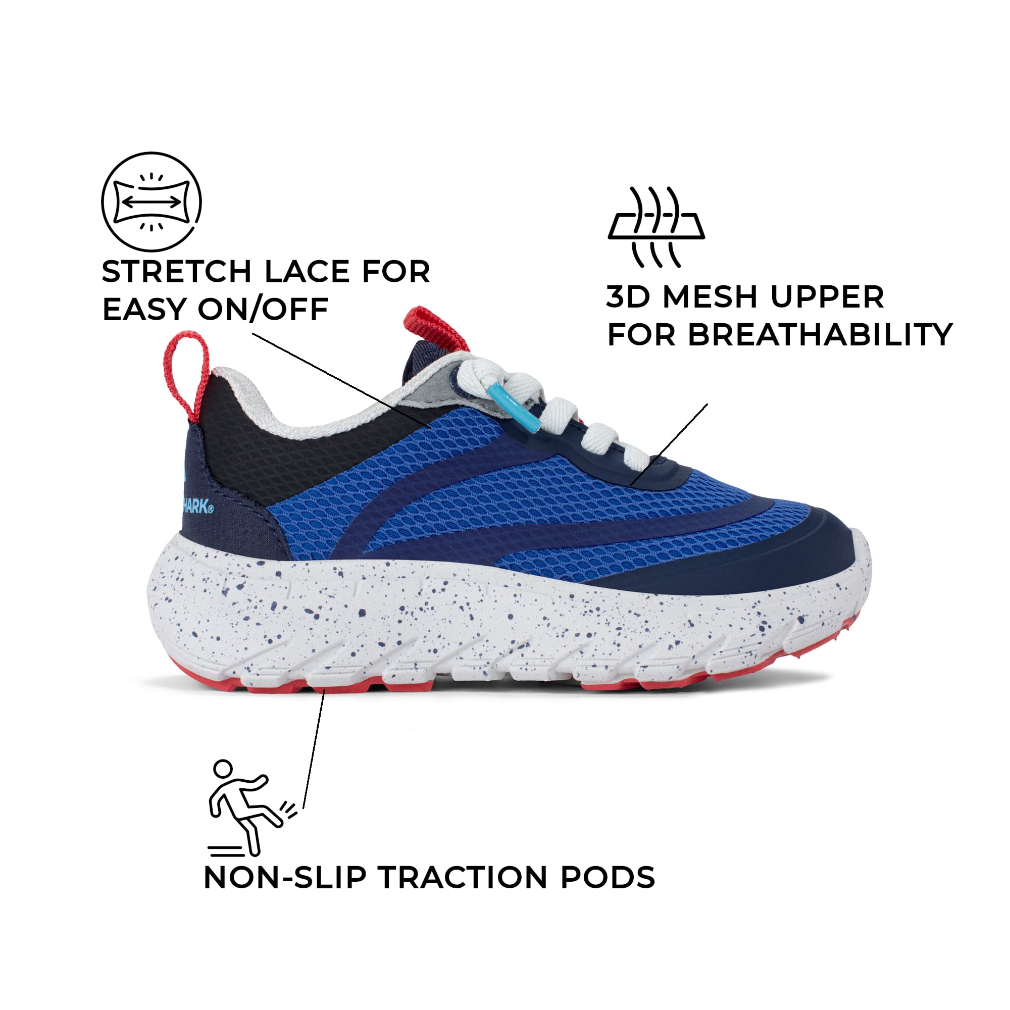 Rugged Shark Kids Trek Sneakers