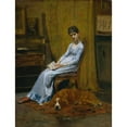 thumbnail image 2 of Thomas Eakins 15x18 Black Ornate Wood Framed Double Matted Museum Art Print Titled - The Artist's Wife and His Setter Dog (ca. 1884-89), 2 of 5