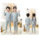 thumbnail image 3 of Sonducket Conjuntos de pijamas Ropa de dormir para niños Ropa para niños Adolescentes Cuello Color sólido Ropa interior térmica de larga conjuntos de ropa Gris claro ciento veinte Sonducket AP013657-01, 3 of 6