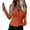 Orange Red, variant on FreshPretty Women Long Sleeve Shirts Fall Tops V Neck Button Up Slim Fit Ribbed Knit Solid Color Casual Shirts