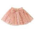 thumbnail image 3 of SonxaHe Little Girls Skirt Bowknot Polka Dot Sequins Mesh Skirt Children Holiday Loose Ballet Party Skirts Pink,Sized 5-6, 3 of 3