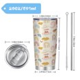 thumbnail image 2 of Single 20 Ounce Boho Patterned Stainless Steel Tumbler with Straw - 304 Stainless Steel Interior, Insulated Car Cup for Office, Outdoor, Daily Use, 2 of 6