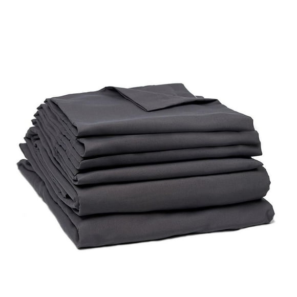 Wabasso 4pc Grey Twin Sheet Set