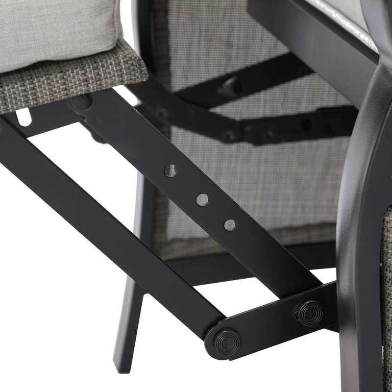 Mainstays Ashwood Outdoor Cushioned Recliner Chair Gray Walmart