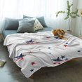 thumbnail image 5 of TOPRenddon Independence Day Flannel Blanket - 70x100cm Patriotic Outdoor/Indoor Throw for Camping, Travel & Sofa Use (Red/White/Blue), 5 of 7