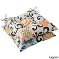 thumbnail image 3 of Pillow Perfect Pom Pom Play Tufted Seat Cushions (Set of 2) Peachtini, 3 of 5