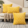 thumbnail image 4 of Textured Bubble Throw Pillow Covers 3-Pack, Soft Cozy Decorative Cushion Cases for Couch Sofa Bedroom Living Room Home Décor – Modern Plush Accent (Cover Only), 4 of 7