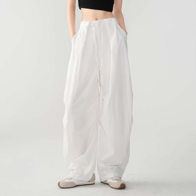 WILLBEST Pantalones Casuales elegantes para Mujer, Pantalones Harén de Cintura Elástica a La Moda con Bolsillo, Pantalones Holgados y Cómodos con Estampado para Uso Diario. Grande