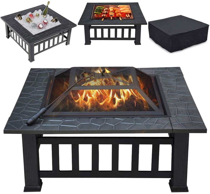32 Backyard Patio Garden Stove Outdoor Fire Pit Table Fire Pit
