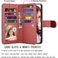 thumbnail image 4 of NJJEX Wallet Case for Samsung Galaxy A03S A12 A13 A14 A23 A32 A51 A52 A53 A54 5G Case,[9 Card Slots] PU Leather Credit Holder Folio Flip [Detachable] Kickstand Lanyard Magnetic Phone Cover [Wine Red], 4 of 7