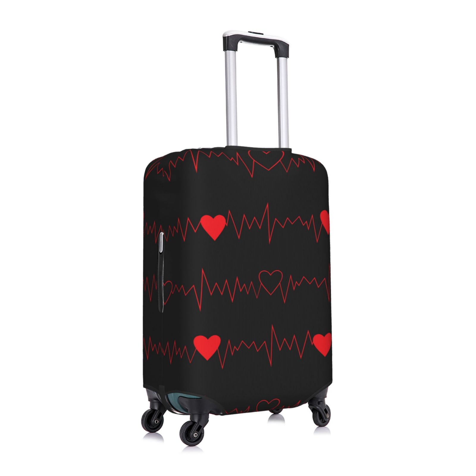 thumbnail image 3 of Uemuo Cardiogram and Heart Printed Washable Luggage Cover - Fashion Suitcase Protector Fits 18-32 Inch Luggage -X-Large, 3 of 9