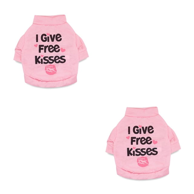 Greeniant Ropa Camisa Estampado de letras Disfraces Chaqueta de cuello Accesorios de belleza Perros Chihuahua Cachorro Bulldog Rosa XS Rosa XS 2piezas Greeniant CBP269014