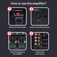 thumbnail image 4 of AudioSource Digital Amplifier, 8 Channels Stereo Versatility D Amplifier AD508 for Home Sound Systems, 4 of 5