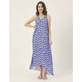 thumbnail image 2 of Moomaya Sleeveless Geometric High Low Rayon Dress - Trendy Summer Style, 2 of 9