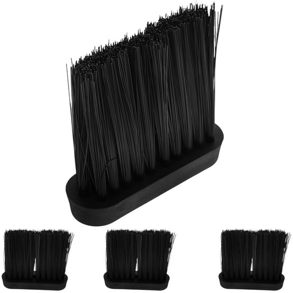 GOOHOCHY  4 Pcs Fireplace Cleaning Brush Scrub Chimney Cleaner Tools Straw Black