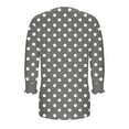 thumbnail image 7 of Ashirexll Tops for Women Trendy, Ladies Tops and Blouses, Striped Printed Button Up 3/4 Length Round Neck T Shirt Top, 7 of 7