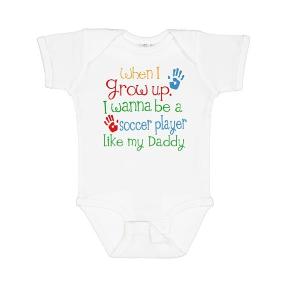 Inktastic Soccer Player Like Daddy Boys or Girls Baby Bodysuit