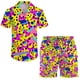 thumbnail image 5 of Conjunto retro psicodélico de los años 80 y 90 con estampado de setas mágicas, camisa 3D, pantalones cortos casuales de playa de gran tamaño, 2 piezas, estilo hawaiano para vacaciones para hombres, 5 of 5
