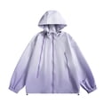 thumbnail image 1 of Imperméable Léger Veste de Randonnée pour Femmes Imperméable à Capuche Coupe-Vent Extérieur Vestes Grande Taille P-152 Violet TG, 1 of 3