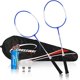 thumbnail image 1 of 2pcs Professional Badminton Rackets Shuttlecocks Carrying Bag Set Double Badminton Racquet Set Indoor Outdoor Sports Accessory He Qiyong unisex, 1 of 2
