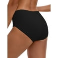 thumbnail image 2 of Unique Bargains Women's Mid-Waisted Elastic Waistband Full Coverage Briefs L Black, 2 of 6