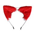 thumbnail image 1 of Diadema con orejas, divertida, hecha a mano, para fotos, cosplay y presentaciones en el escenario. Rojo, 1 of 9