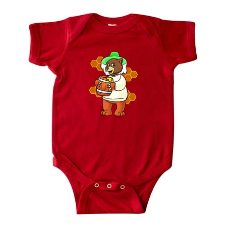 

Inktastic Beekeeping Cute Bear with Honey Gift Baby Boy or Baby Girl Bodysuit