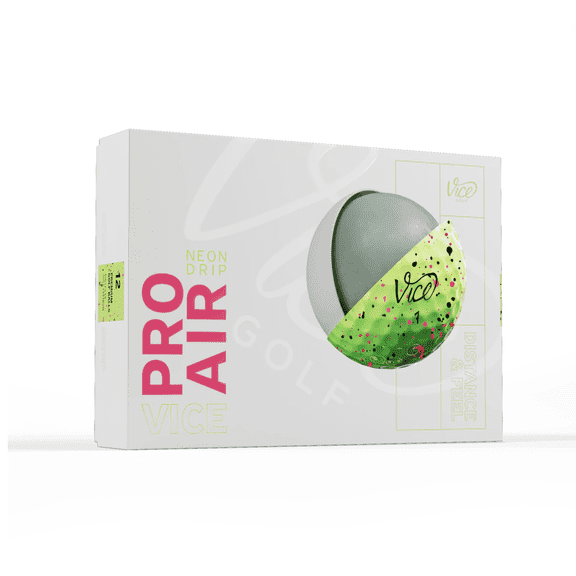 Vice Pro Air Lime Drip Pink/Black Golf Balls 12pack
