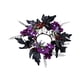 thumbnail image 4 of Corona de velas de Halloween Mornei, guirnalda de velas con flores violetas, corona pequeña de 3 pulgadas en el centro, 4 of 8